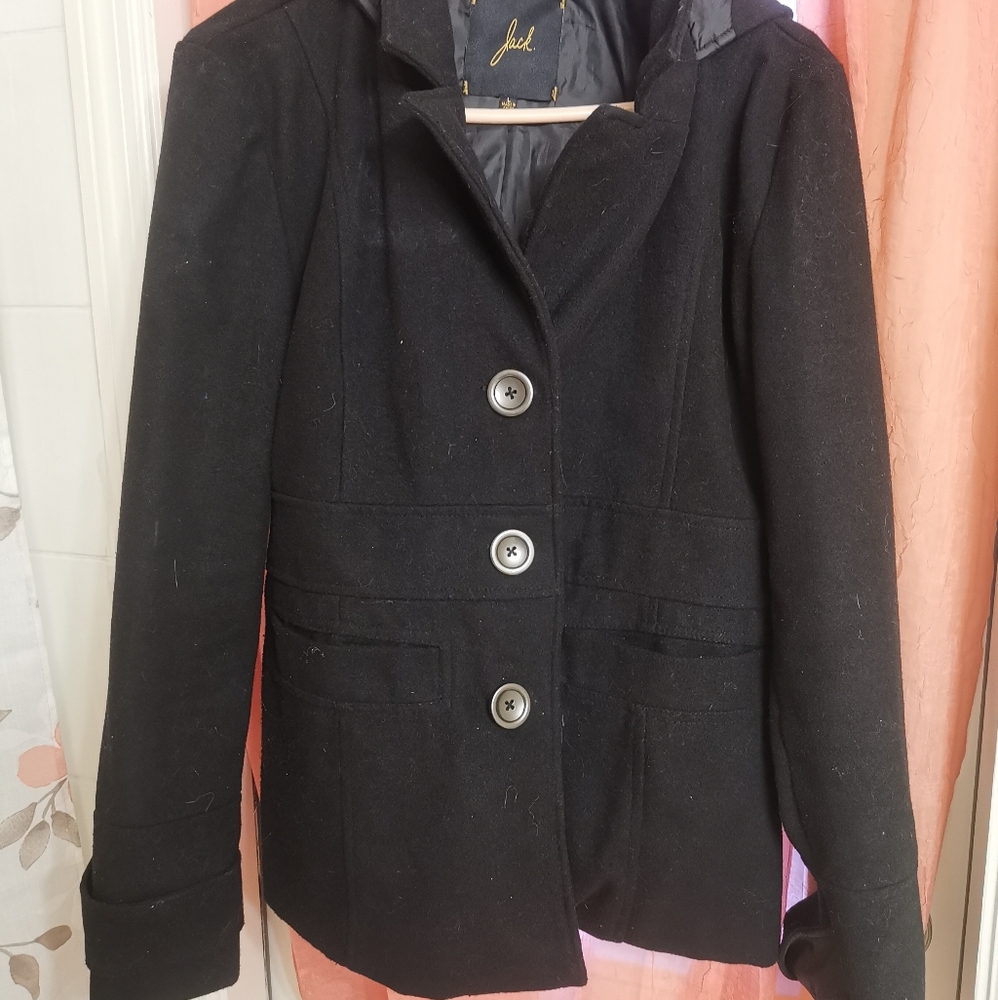 Women's Black Winter Pea Coat